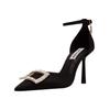 High-Heel-Pumps STEVE MADDEN "STEVE MADDEN Pumps Textil", Damen, Gr. 40, schwarz, Textil, elegant, Schuhe