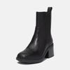 Chelseaboots TIMBERLAND "BELLEVAUXMID CHELSEA BOOT", Gr. 41, schwarz (schwarz full grain), Leder, sportlich, Schuhe, Stiefelette, Winterschuhe, Ankle Boots