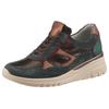 Keilsneaker WALDLÄUFER "H-CARLA", Damen, Gr. 7 (40,5), grün (dunkelgrün kombiniert), Veloursleder, Nappaleder, Nubukleder, mehrfarbig, sportlich, Schuhe, Bequemschuh, Schnürschuh, Halbschuh in Komfortweite H (= sehr weit)