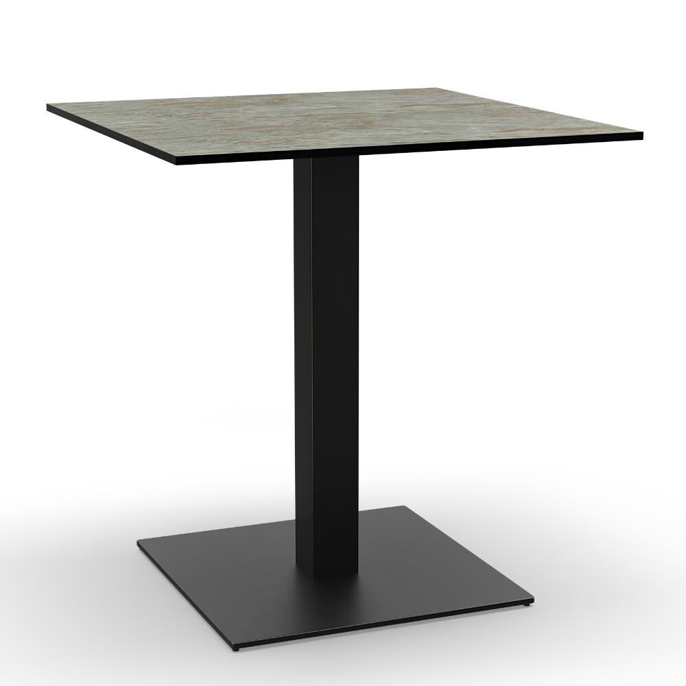 BIG Möbel GmbH Bistrotisch HPL Compact Premium | 70x70 cm Zement Grau | Gusseisen-Gestell 50x50 cm Image