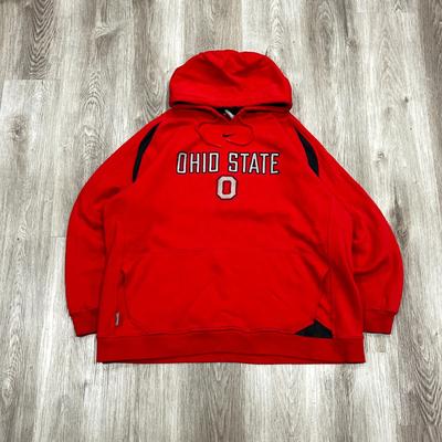 Nike Shirts | Vintage Ohio State Buckeyes Hoodie Mens Sz Xxl Red Pullover Nike Team Sweatshirt | Color: Red | Size: 2xl