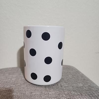 Kate Spade Kitchen | Kate Spade Polk A Dot Utensil Holder Crock Black White By Lenox Polka Dot | Color: Black/White | Size: Os
