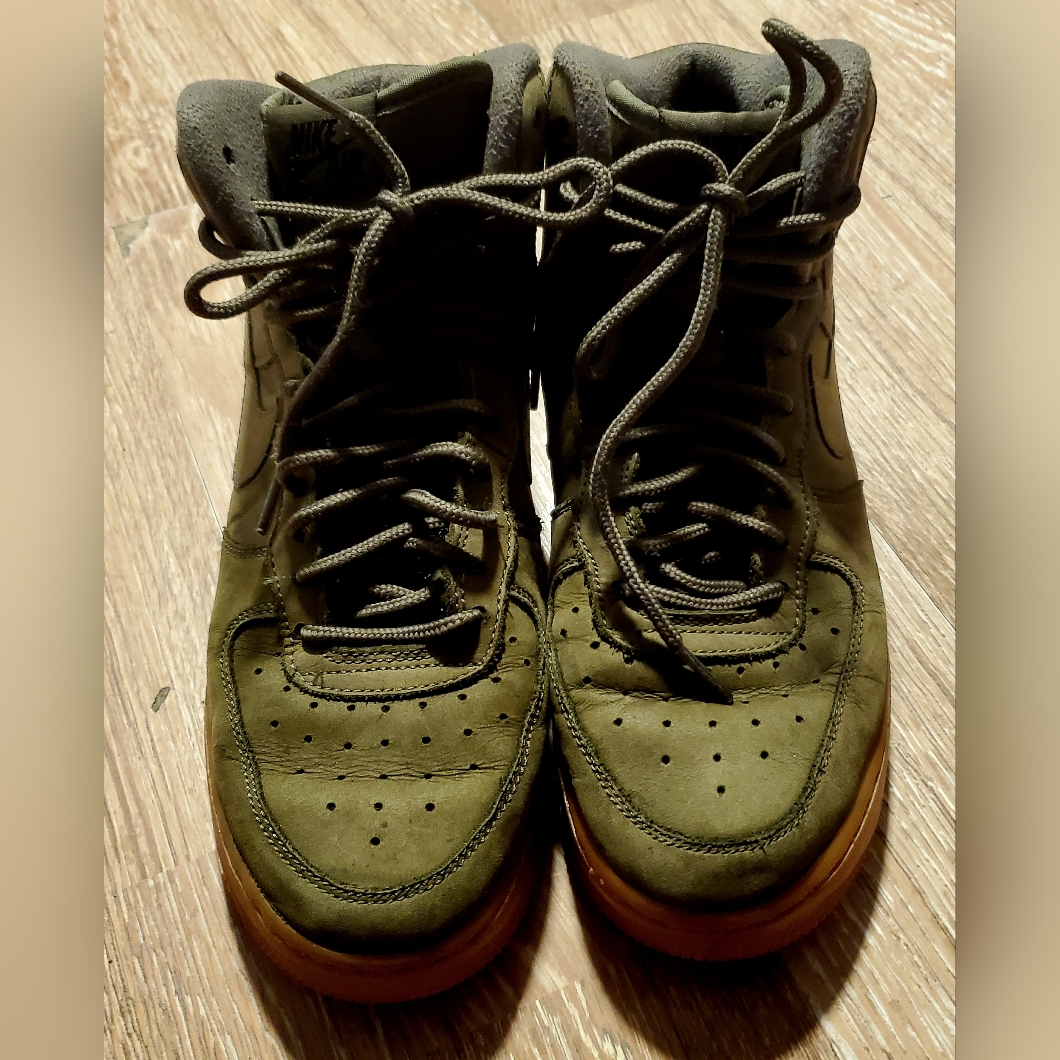 Nike Shoes | Youth Nike Air Forces 'High-Top' Olive Green High-Top Sneakers | Color: Green | Size: 6.5y