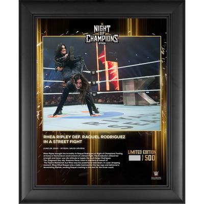 Rhea Ripley WWE gerahmte Collage „Night of Champions 2025“, 33 x 40 cm, limitierte Auflage von 500 Stück Image