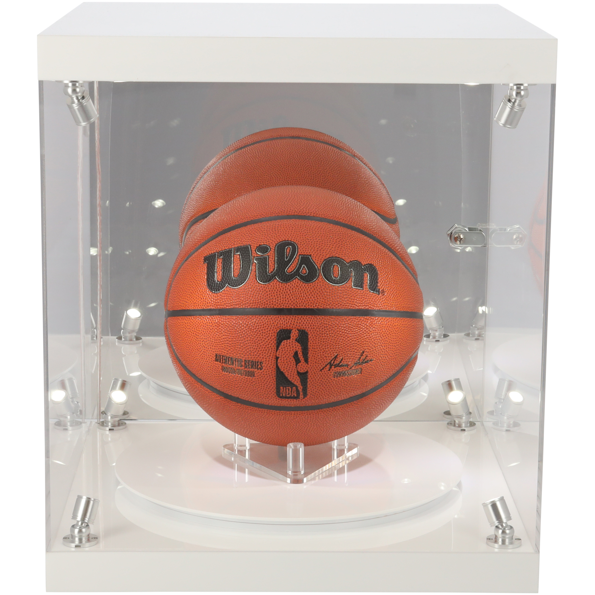 Hochwertige Basketball-Vitrine mit rotierendem LED-Licht Image
