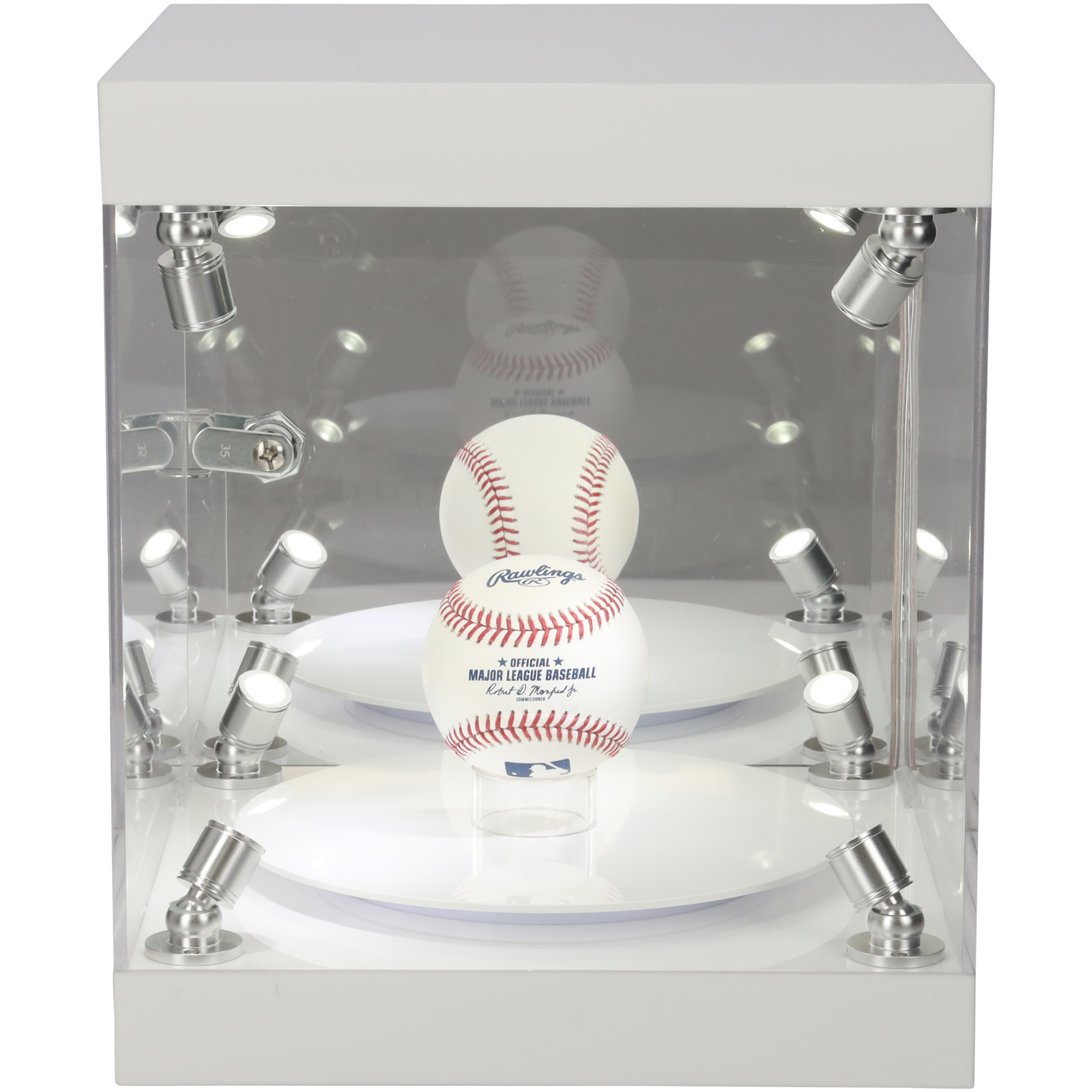 Hochwertige Baseball-Vitrine mit rotierendem LED-Licht Image
