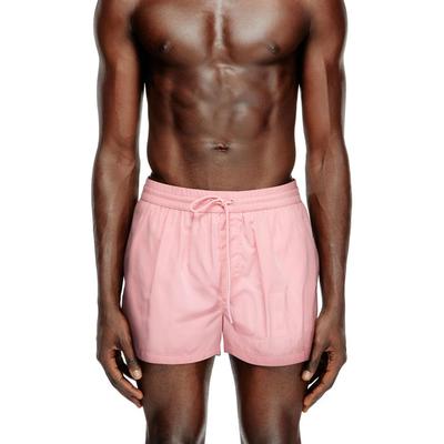 Swim Shorts With Logo Print - Pink - DIESEL Beachwear