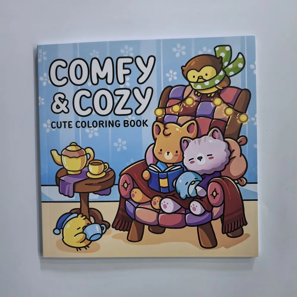 COMFY & CZY Niedliches Malbuch für Erwachsene, süßes Zeichenbuch, perfektes Geschenk für Party und Geburtstag Image