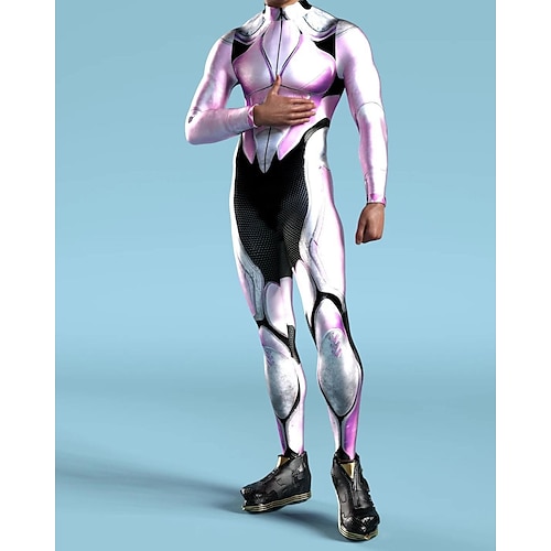 Gemusterte Zentai-Anzüge Cosplay Kostüm Bodysuit Drucken Karnevalskostüm Ganzkörperanzug Herren Damen Sexy Kostüm Halloween Kostüm für Leistung Party Maskerade Erwachsene