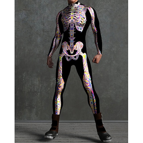 Gemusterte Zentai-Anzüge Cosplay Kostüm Bodysuit Drucken Karnevalskostüm Ganzkörperanzug Herren Damen Jungen Sexy Kostüm Halloween Kostüm für Leistung Party Maskerade Kinder Erwachsene Image
