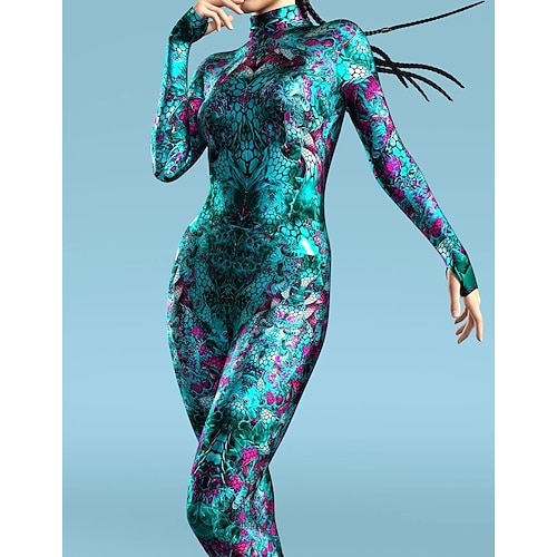 Gemusterte Zentai-Anzüge Cosplay Kostüm Bodysuit Drucken Karnevalskostüm Ganzkörperanzug Herren Damen Jungen Sexy Kostüm Halloween Kostüm für Leistung Party Maskerade Kinder Erwachsene