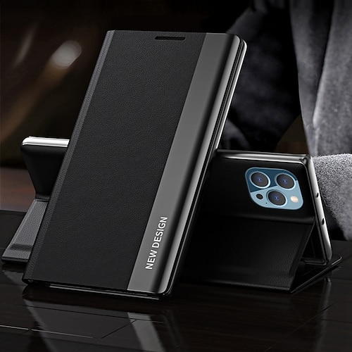 Handy Hülle Handyhüllen Für iPhone 17 Pro Max 17 Air 16 15 14 Pro Max Plus 16e 13 12 11 Pro Max Mini Rückseite Mit Ständer Magnetisch Vollschutz Beschichtung PC PU-Leder Image