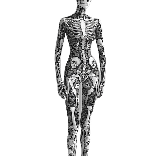 Gemusterte Zentai-Anzüge Cosplay Kostüm Maske Drucken Karnevalskostüm Ganzkörperanzug Herren Damen Jungen Sexy Kostüm Halloween Kostüm für Leistung Party Maskerade Kinder Erwachsene Image