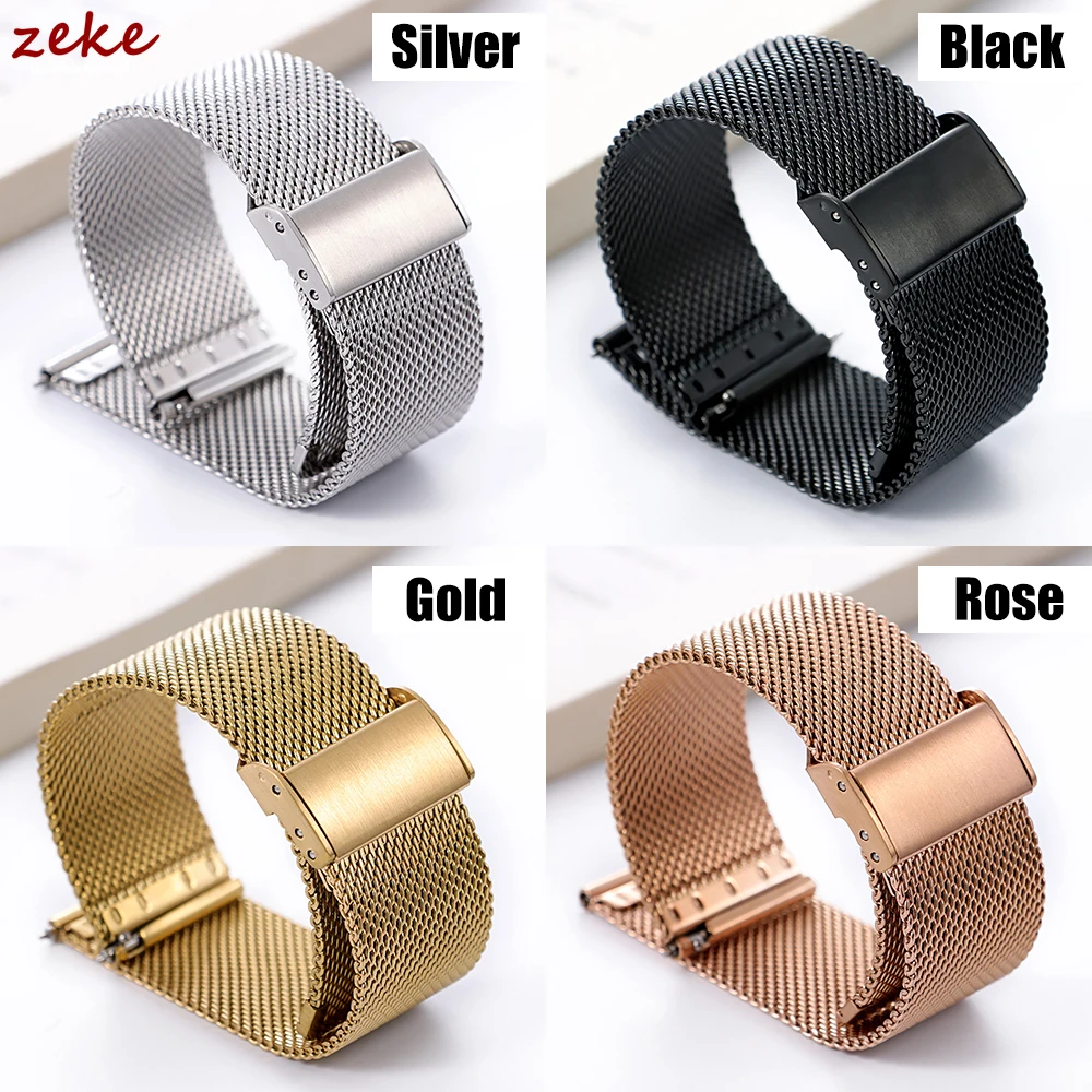 Milanaise-Armband, 18 mm, 20 mm, 22 mm, Metallarmband für Huawei Watch GT5/GT4, Schnellverschluss-Armband für Samsung Galaxy Watch 7/6/5/4 Image