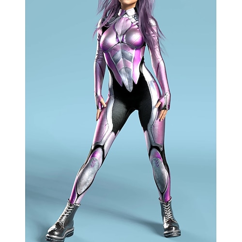 Gemusterte Zentai-Anzüge Cosplay Kostüm Bodysuit Drucken Karnevalskostüm Ganzkörperanzug Herren Damen Jungen Sexy Kostüm Halloween Kostüm für Leistung Party Maskerade Kinder Erwachsene Image