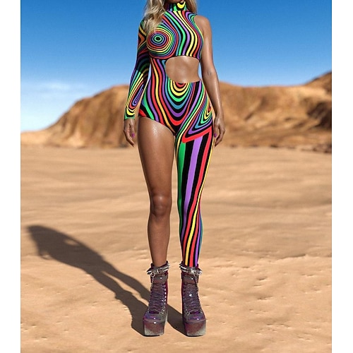 Gemusterte Zentai-Anzüge Cosplay Kostüm Bodysuit Drucken Karnevalskostüm Ganzkörperanzug Herren Damen Jungen Sexy Kostüm Halloween Kostüm für Leistung Party Maskerade Kinder Erwachsene Image