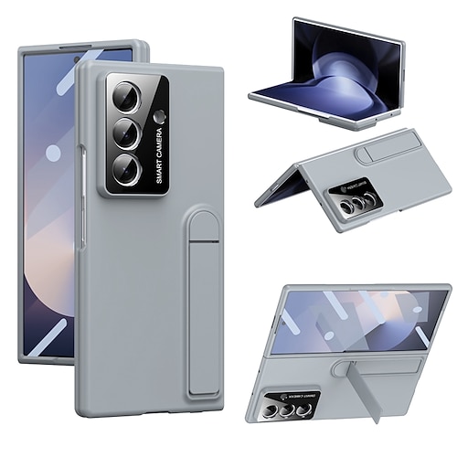 Handy Hülle Handyhüllen Für Samsung Galaxy Z Fold 7 Z Fold 6 Z Fold 5 Z Fold 4 Rückseite mit Displayschutz Ständer Stoßfest Retro Image