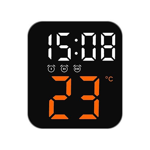LED digitale Wanduhr Zeit Temperaturanzeige Tisch Wecker einstellbare Helligkeit Home Desktop Decor elektronische Uhr Image
