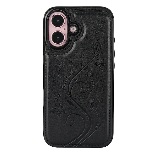 Handy Hülle Handyhüllen Für iPhone 17 Pro Max 17 Air 16 15 14 Pro Max Plus 13 12 11 Pro Max Mini Rückseite Mit Ständer Kartenfach Stoßfest Retro TPU PU-Leder Image