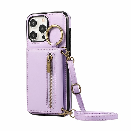 Handy Hülle Handyhüllen Für iPhone 17 Pro Max 17 Air 16 15 14 Pro Max Plus 13 12 11 Pro Max Mini Rückseite Mit Ständer Ringhalter Reisverschluss Retro TPU PU-Leder Image