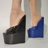 ZHIMA Frauen Pumpen Slip auf Super 22 CM High Heels Maultiere 7 CM Plattform Damen Weibliche Party Schuhe Frau Große größe 38 41 44 45 48
