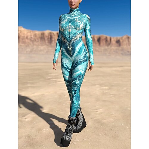 Gemusterte Zentai-Anzüge Cosplay Kostüm Bodysuit Drucken Karnevalskostüm Ganzkörperanzug Herren Damen Jungen Sexy Kostüm Halloween Kostüm für Leistung Party Maskerade Kinder Erwachsene Image