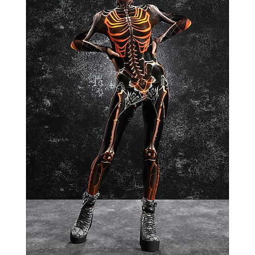 Gemusterte Zentai-Anzüge Cosplay Kostüm Bodysuit Drucken Karnevalskostüm Ganzkörperanzug Herren Damen Sexy Kostüm Halloween Kostüm für Leistung Party Maskerade Erwachsene Image
