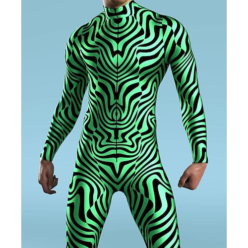 Gemusterte Zentai-Anzüge Cosplay Kostüm Bodysuit Drucken Karnevalskostüm Ganzkörperanzug Herren Damen Jungen Sexy Kostüm Halloween Kostüm für Leistung Party Maskerade Kinder Erwachsene Image
