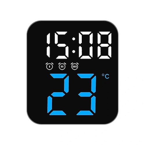LED digitale Wanduhr Zeit Temperaturanzeige Tisch Wecker einstellbare Helligkeit Home Desktop Decor elektronische Uhr Image