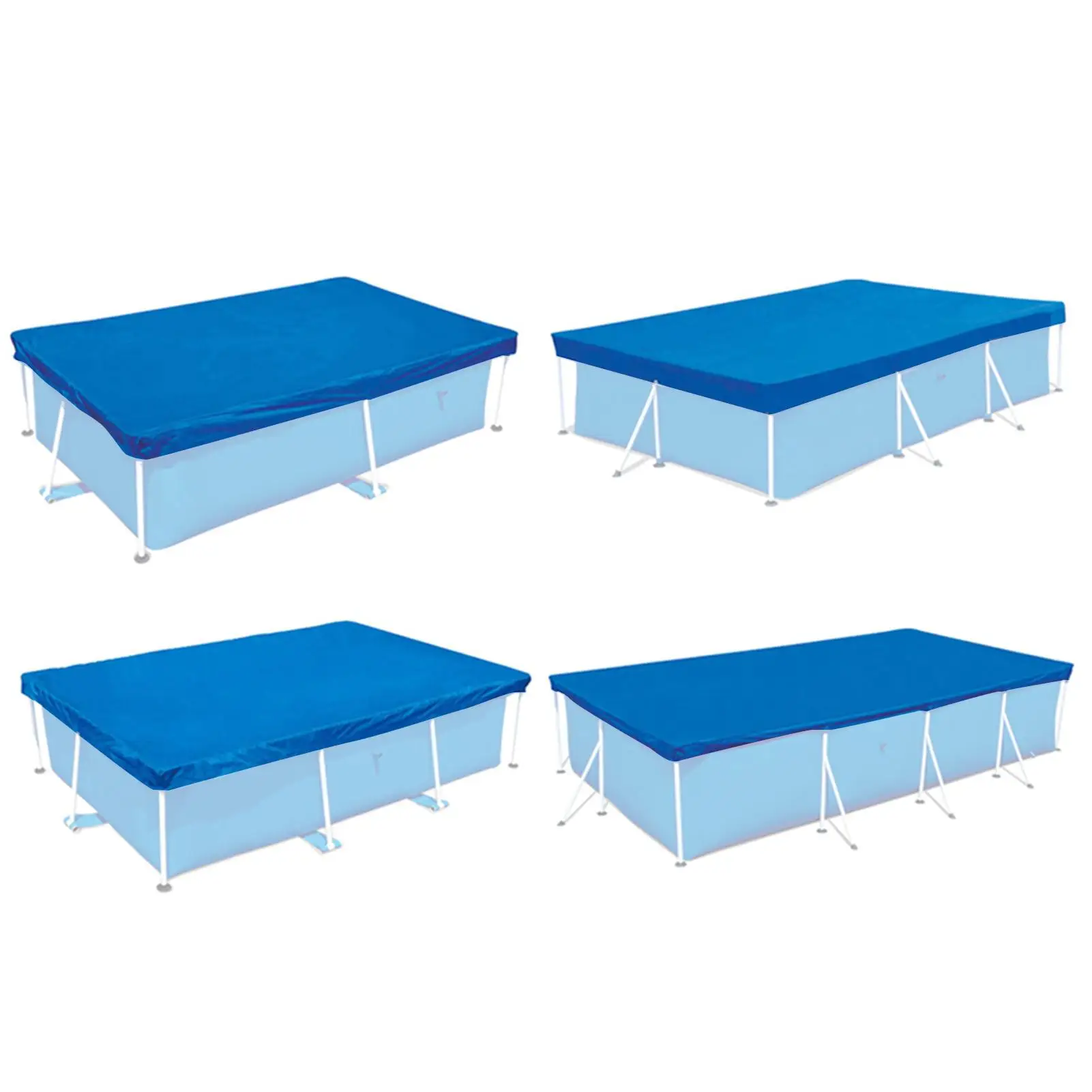 Couverture de piscine rectangulaire imperméable PE pliable couverture de piscine gonflable pour piscine hors sol couverture de piscine familiale pagaie extérieure
