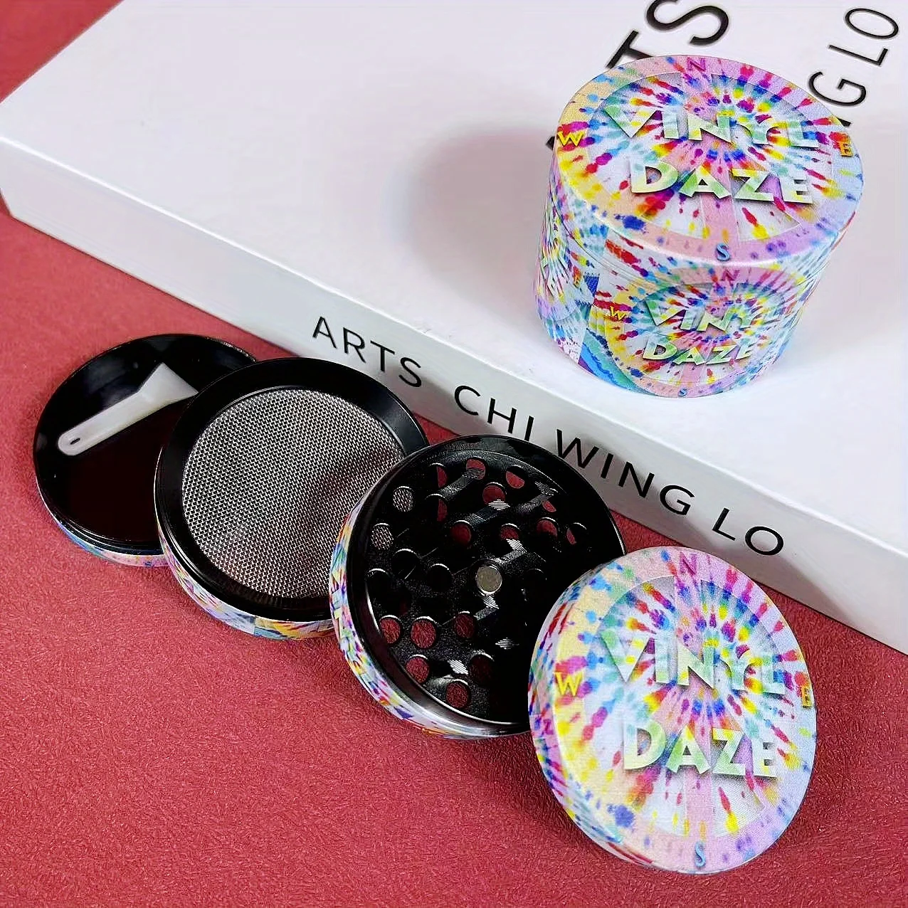 2 zoll Rosa Kräutermühle 4-schichten Pfeffer Brecher Salz Mörtel Gewürzmühle Tabak Gras Mühle Zigarette Zubehör küche Werkzeug Image