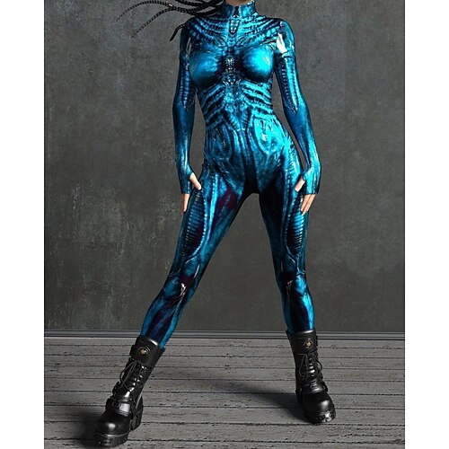 Gemusterte Zentai-Anzüge Cosplay Kostüm Bodysuit Drucken Karnevalskostüm Ganzkörperanzug Herren Damen Jungen Sexy Kostüm Halloween Kostüm für Leistung Party Maskerade Kinder Erwachsene Image