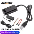 Adattatore da disco rigido SATA IDE PATA 3 in 1 a USB Cavo da USB 2.0 a SATA IDE per disco rigido da 2,5"/3,5"/5,25" HDD SSD PC desktop portatile