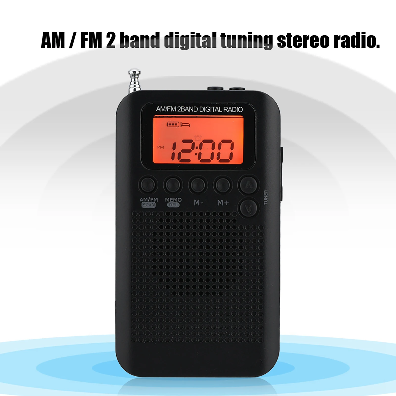 AM/FM-Stereoempfänger AM FM Digitalradio 2-Band-Stereoradio Digitales Tuning-Radio Radio Tragbarer ICD-Bildschirm Image