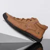 Handgemachte Leder Casual Männer Schuhe Stiefeletten Männer Müßiggänger Komfort Wanderschuhe Männer Wohnungen Heißer Verkauf Mokassins Schuhe Plus Größe
