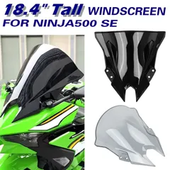 Tall Windshield Visor Windscreen For Kawasaki Ninja500 Ninja 500 SE 2024 2025-UP Double Bubble Screen Fairing Wind Deflector