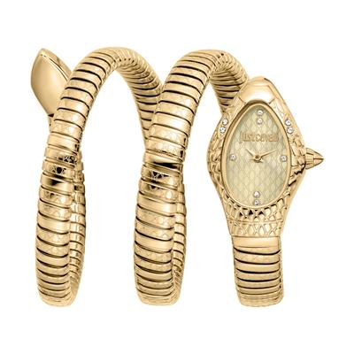 Quarzuhr JUST CAVALLI TIME "Aurelia", goldfarben, champagnerfarben, Armbanduhren, Damen, Armbanduhr, Damenuhr, Edelstahlarmband, analog, Kristallsteine Image