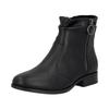 Stiefelette RIEKER, Damen, Gr. 36, schwarz, Lederimitat, unifarben, elegant, Schuhe, Boots, Blockabsatz, mit Innenreißverschluss