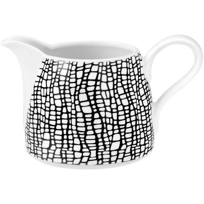 Milchkännchen SELTMANN WEIDEN "Life Fashion", weiß, glamorous schwarz, B:8,5cm H:7,9cm Ø:12,9cm, Porzellan, Kannen, Fassungsvermögen 0,26 Liter Image