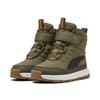Stiefel PUMA "PUMA Evolve Stiefel Jugendliche", Kinder, Gr. 34.5, olive schwarz orange glo grün, Obermaterial: Textil, Synthetik; Futter: Textil; Innensohle: Textil; Laufsohle: Gummi, Schuhe