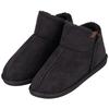 Hausschuh APOLLO "LADIES HOME BOOTS SUEDE", Damen, Gr. 41/42, grau (dunkelgrau), Obermaterial: 100% Polyester. Futter: 100% Polyester. Laufsohle: 100% Gummi, unifarben, klassisch, Schuhe, mit Logoprägung und kuscheligen, wärmenden Innenfutter