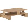 Couchtisch DECORTIE "MANSU COUCHTISCH", beige (eiche), B:80cm H:28cm T:50cm, Tische, Couchtisch Eckige Couchtische Holz-Couchtische, Leichte Montage, Lagerung, Platzsparend