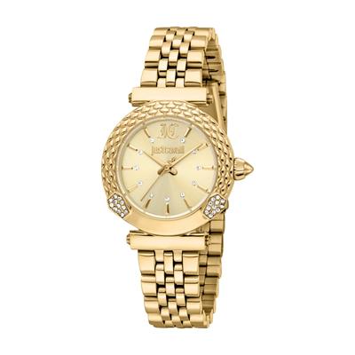 Quarzuhr JUST CAVALLI TIME "Mistero", goldfarben, Armbanduhren, Damen, Armbanduhr, Damenuhr, Edelstahlarmband, analog, Kristallsteine Image