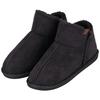Hausschuh APOLLO "LADIES HOME BOOTS SUEDE", Damen, Gr. 39/40, grau (dunkelgrau), Obermaterial: 100% Polyester. Futter: 100% Polyester. Laufsohle: 100% Gummi, unifarben, klassisch, Schuhe, mit Logoprägung und kuscheligen, wärmenden Innenfutter