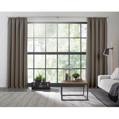 Vorhang WIRTH "Dim out", grau, B:142cm H:175cm, Polyester, Gardinen, nach Maß Image