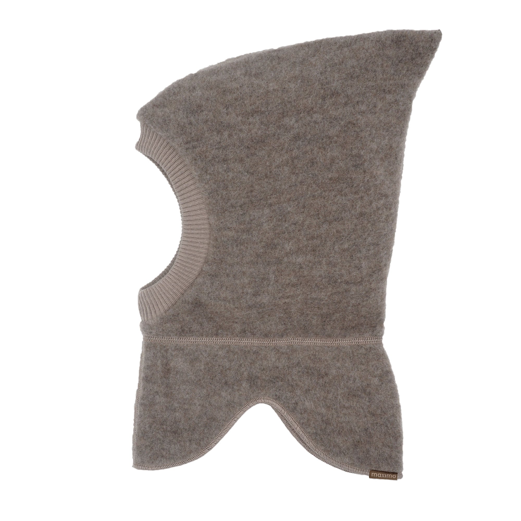 Schlupfmütze MAXIMO, Baby, Gr. 53, braun (braunmeliert), Fleece, Baumwolle, meliert, unifarben, Casual, Mützen, Wolle, gefüttert, Rippstrickbündchen, mit Zipfel Image