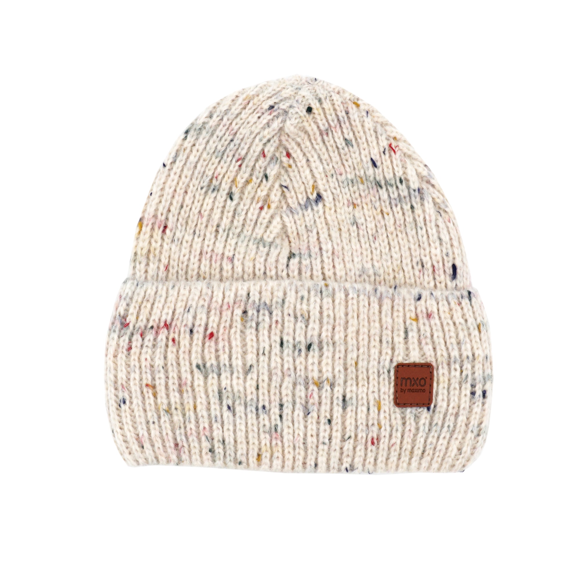 Beanie MAXIMO, Baby, Gr. 51/53, beige (beigemeliert), Strick, Materialmix, mehrfarbig, Casual, Mützen, wärmend, mehrfarbig, mit breitem Umschlag, gefüttert Image