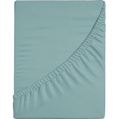 Spannbettlaken CASATEX "Jersey-Elasthan", blau (lagune), B:90-100cm L:200-220cm, Jersey, Obermaterial: 96% Baumwolle, 4% Elasthan, Laken, mit Elasthan Image