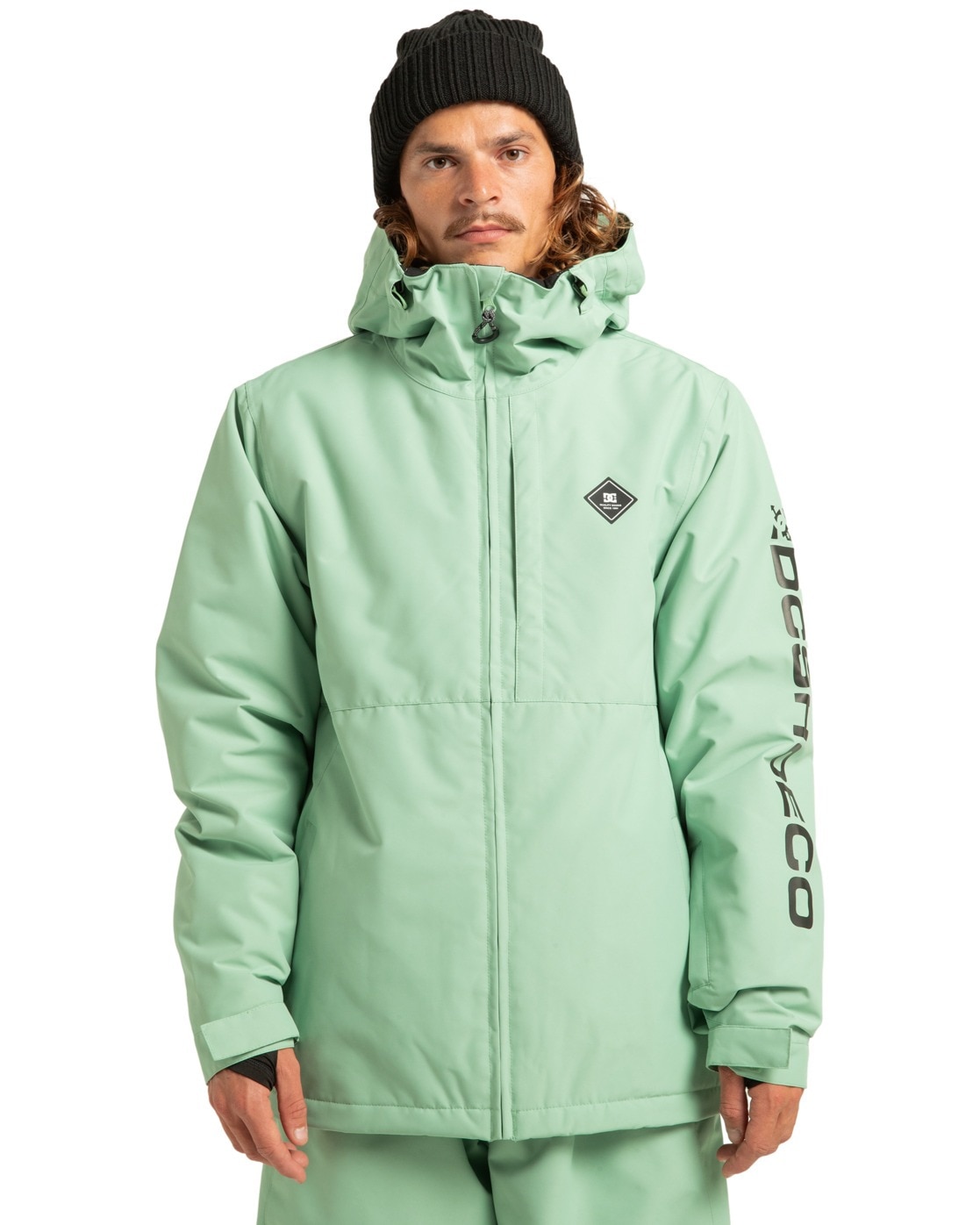 Snowboardjacke DC SHOES "Basis 10K", Herren, Gr. S, grün, 100% Polyester, Jacken Snowboardjacke