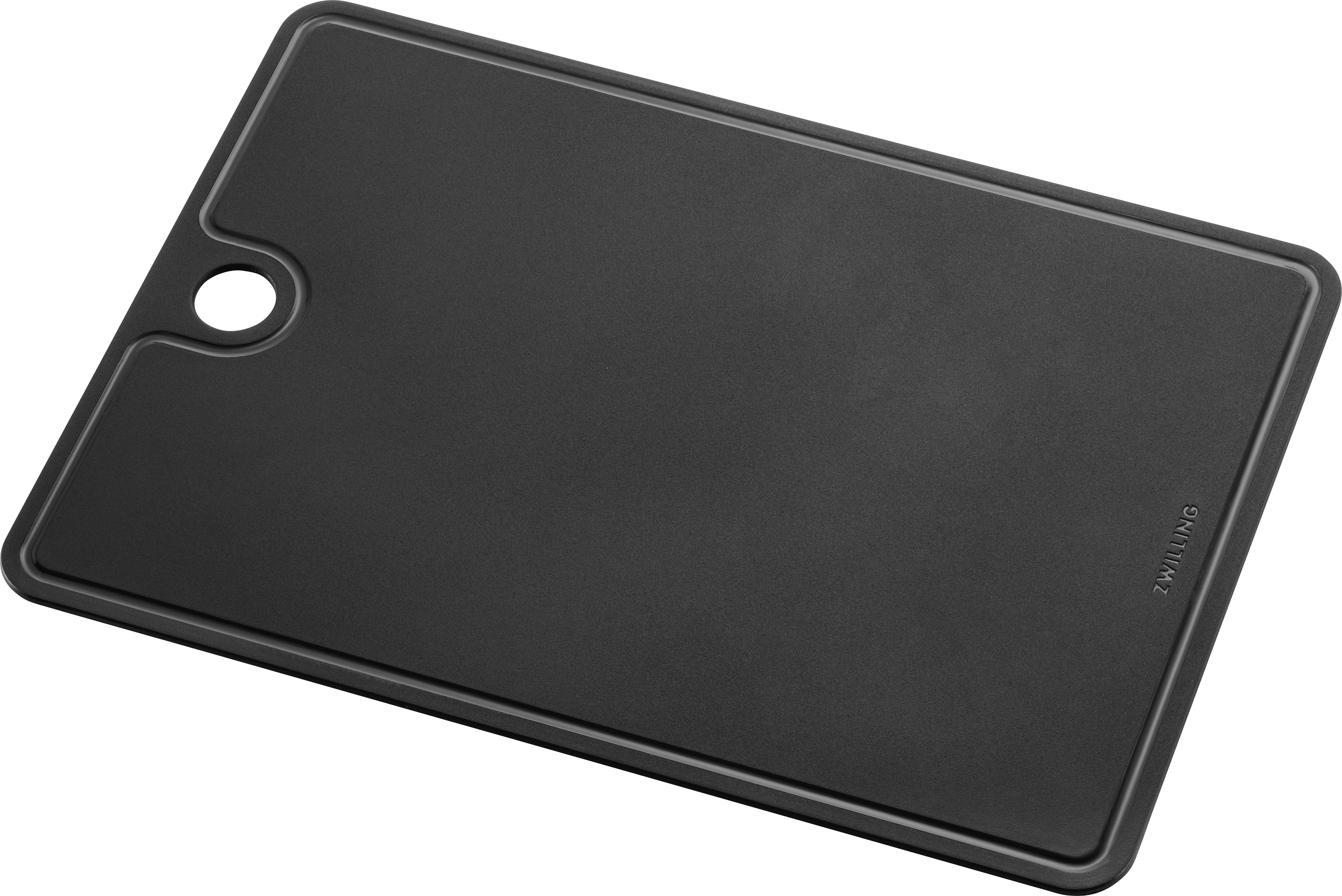 Schneidebrett ZWILLING "praktisch Brett für jeden Tag", schwarz, B:21cm H:0,3cm L:30cm, Kunststoff, Schneidebretter, mit Auffangrille, spülmaschinengeeignet Image